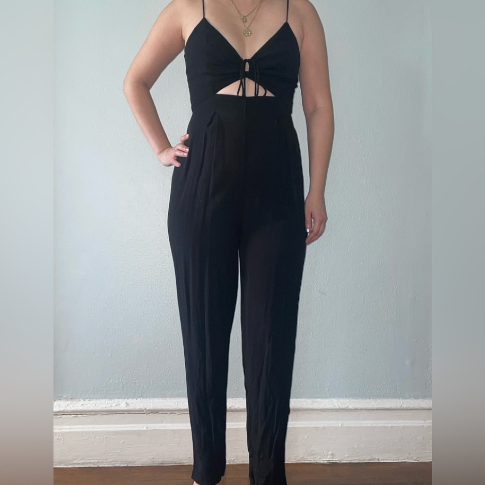 NWT Guess Sleek Black Jumpsuit with cutout